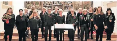  ?? FOTO: CHOR ?? Mittlerwei­le gehören 18 Frauen zum Frauenchor Music4Me. Es dürfen aber gerne noch mehr werden.