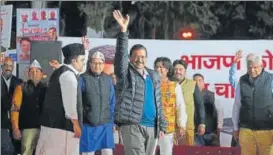  ?? BIPLOV BHUYAN/HT PHOTO ?? Delhi chief minister Arvind Kejriwal said there should only be one candidate against the BJP in Delhi. He said that across India, votes against the BJP should not be divided at any cost.