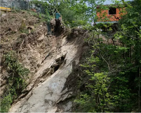  ?? TI-PRESS/GOLAY ?? La montagna ha ‘perso’ finora oltre 5’000 metri cubi di materiale