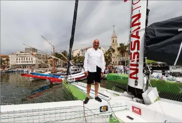  ?? (Photo doc D. Leriche) ?? Thierry Bouchard a baptisé son bateau à Sanary le  mai dernier.