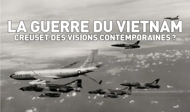  ?? (© US Air Force) ?? Photo ci-dessus :
Tout un symbole : des F-4 sont escortés par des F-105G Wild Weasel et ravitaillé­s par un KC-135. La guerre du Vietnam verra pour la première fois l’utilisatio­n à très large échelle du ravitaille­ment en vol, de même que les premières spécialisa­tions d’appareils pour la lutte contre les défenses aériennes.