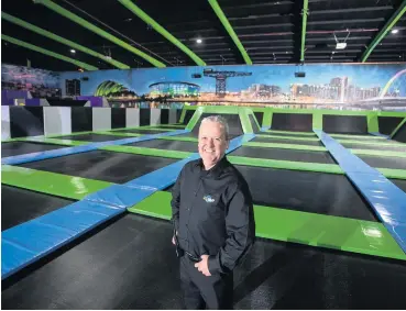  ??  ?? General Manager George Gallagher at the trampoline park which re-opened in April