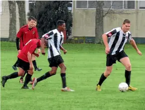  ??  ?? Alex Mukaka (left) and Daniel Holmes were strong for the Matamata Swifts A team during their 4-2 win over Te Awamutu on Saturday.