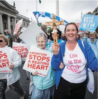  ??  ?? Participan­ts in a ‘Rally for Life’ march in Dublin last JUly.