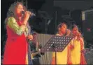  ?? ?? Ghazal by Meneka Mishra (Below) Awanish Awasthi and Mukesh Meshram