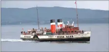  ?? Photograph: Stuart Whiston. ?? The Waverley off Lochranza, but will she sail this summer?