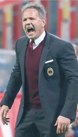  ?? ANSA ?? Sinisa Mihajlovic, 46 anni, allenatore del Milan da giugno 2015