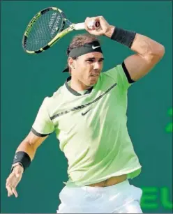  ??  ?? PISTA POR CONQUISTAR. Nadal no ha ganado nunca en Miami.