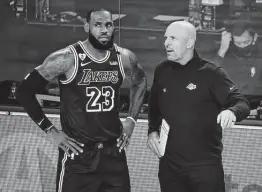  ?? Kevin C. Cox / Getty Images ?? The Lakers’ Lebron James was critical of the NBA’S play-in tournament. But were it not for the play-in, Los Angeles wouldn’t have a postseason chance.