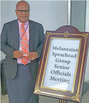  ?? Photo: Maraia Vula ?? Melanesian Spearhead Group Director General Amena Yauvoli.