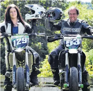  ?? PHOTO: PETER MCINTOSH ?? Go girl . . . Mosgiel’s Katie Henry and her dad Allan Henry will both be racing in the Burt Munro Challenge.