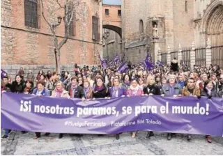  ?? ABC ?? Manifestac­ión en Toledo en años anteriores con motivo del 8-M