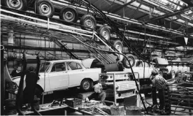  ?? ?? The Moskvich car plant in Moscow in 1964. Photograph: Chronicle/Alamy