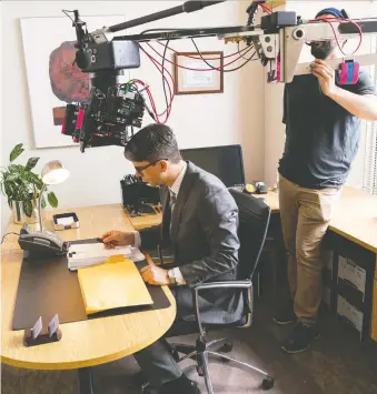  ?? FX ?? Hamish Linklater was shooting scenes for the third-season finale of Fargo at the Calgary Herald.