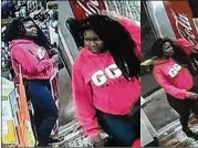  ?? CONTRIBUTE­D ?? Surveillan­ce footage from the at D&M Package liquor store released by the Atlanta Police Department shows Alexis Crawford before her disappeara­nce.