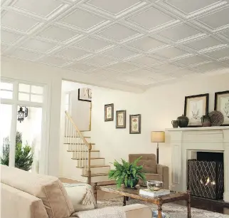  ??  ?? New ceiling design options, which come at various price points, can breathe new life in your living space.
