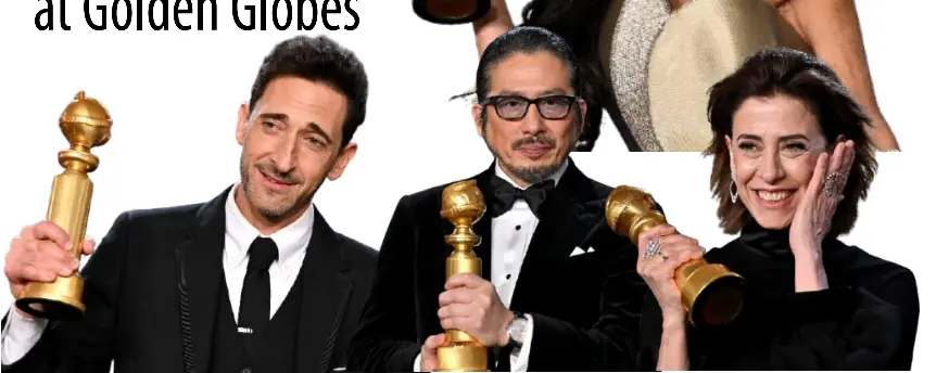  ?? ?? Adrien Brody wins Best Male Actor in a Drama
Hiroyuki Sanada portrays the role of Yoshii Toranaga in the television series ‘Shōgun’
Fernanda Torres bags the Best Performanc­e by a Female Actor in a Motion Picture – Drama for ‘I’m Still Here’