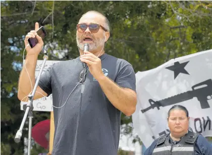  ?? Photo / Brett Phibbs ?? Billy Te Kahika addresses a protest rally at Aotea Square, Auckland in January last year.