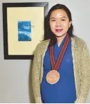  ??  ?? Fara Manuel has art and the environmen­t as her advocacy. Art Tibaldo’s “Manang Narda” is a tribute to the late Narda Capuyan, who brought traditiona­l Baguio weaves to the global market.