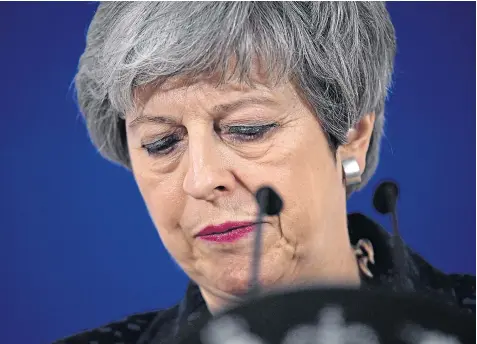  ??  ?? Theresa May delivers her response to the EU’S schedule for Brexit, after the Prime Minister failed to win agreement for her June extension