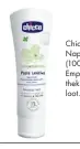  ??  ?? Chicco Baby Moments Nappy Cream (100ml), R99, Kids Emporium, takealot.com, thekidzone.co.za, loot.co.za