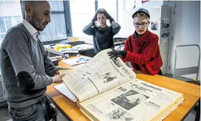  ?? JULIEN JAULIN/HANSLUCAS ?? Le 29 février, aux archives départemen­tales de Seine-saint-denis.