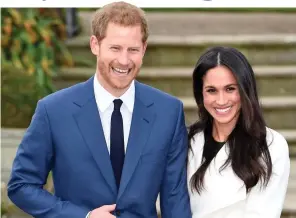  ??  ?? Happy pair: But Ms Greer doesn’t believe Harry and Meghan will last