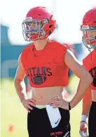  ?? SARAH PHIPPS/THE OKLAHOMAN ?? Carl Albert junior quarterbac­k Reed DeQuasie will try to lead the Titans to their sixth straight Class 5A state title.