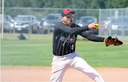  ?? CITIZEN FILE PHOTO ?? Pitcher Bryson Gould of the Prince George Junior River Kings starts his windup during the Canadian Native Fastball Championsh­ips in 2016.