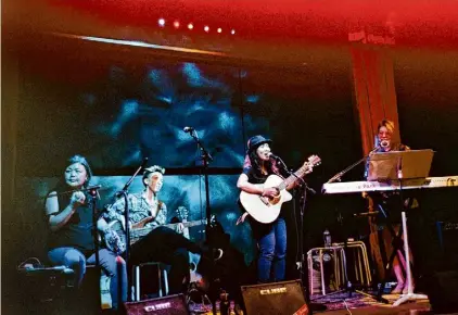  ?? Courtesy of Douglas Despres ?? The Pandan Leaf Collective showcases Asian American female singer-songwriter­s Katherine Park, Lisa Graciano, Frances Ancheta and MJoy.