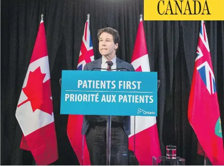  ?? ERNEST DOROSZUK / POSTMEDIA NEWS FILES ?? Ontario Health Minister Eric Hoskins says that forcing drug companies to publicly divulge the payments they make to health-care profession­als will boost transparen­cy in the system. Studies have suggested that such financial links can negatively affect...