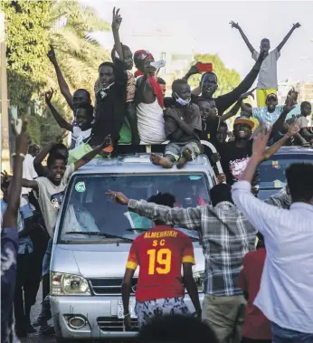  ?? EPA ?? The Sudanese leadership is promoting its power-sharing deal, but in the streets of cities such as Khartoum people show that they are still unhappy with the pace of transition