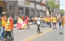  ??  ?? ● Hubo protestas en el centro de Morelia