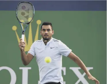  ??  ?? 0 Nick Kyrgios has found himself in hot water at the Shanghai Masters for the second year in a row.