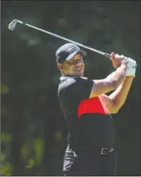  ?? The Associated Press ?? IN CONTROL: Jhonattan Vegas tees off on the 6th hole Friday during the second round of the John Deere Classic golf tournament in Silvis, Ill.