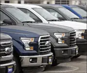  ?? DANIEL ACKER / BLOOMBERG ?? Production of F-Series pickups will restart first at Ford’s Dearborn, Mich., factory on Friday, then at plants in Kentucky and Missouri on Monday.