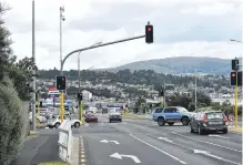  ?? PHOTOS: GREGOR RICHARDSON ?? Eyes in the sky . . . A double camera has been installed at the intersecti­on of State Highway 1 and Andersons Bay Rd as part of a project to put traffic cameras at 30 of Dunedin’s busiest intersecti­ons.