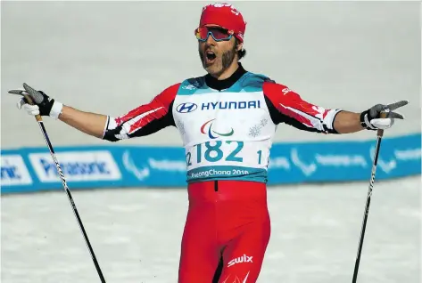  ?? THOMAS LOVELOCK/OIS/IOC/THE ASSOCIATED PRESS ?? Brian McKeever won the 1.5-km cross-country skiing sprint classic in Pyeongchan­g Wednesday.