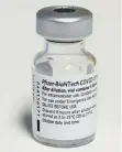  ??  ?? A vial for the Covid-19 immunisati­on