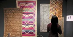  ?? ?? an exhibit featuring contempora­ry ‘anyaman tikar’, woven or plaited by hand.