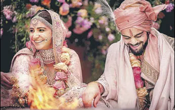  ?? TWITTER ?? Soon after the wedding, Anushka Sharma tweeted pictures of the ceremony.
