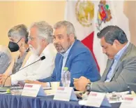  ?? ?? El gobernador Alfredo Ramírez Bedolla participó ayer en el primer Foro Regional sobre Movilidad Humana.