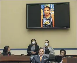  ?? Jason Andrew Associated Press ?? A FOURTH-GRADER at Robb Elementary School in Uvalde, Texas, who survived the May. 24 shooting speaks via video link during a congressio­nal hearing.