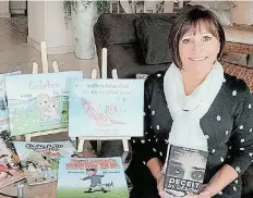  ?? Picture: FAITH MTWANA ?? WRITING JOURNEY: Author Roz Potgieter with copies of her children’s books, and her adult novel, 'Deceit by Design'
