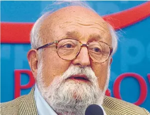  ??  ?? Penderecki’s music was used in films and he was a multiple Grammy winner
