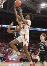  ?? (NWA Democrat-Gazette/Hank Layton) ?? Guard Jaxson Robinson announced Thursday that he has entered the transfer portal after averaging 3.4 points, 1.3 rebounds and 10.2 minutes in 16 games last season for the University of Arkansas.