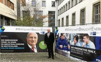  ?? BERND JENTSCH ?? Der Präsident der Industrie- und Handelskam­mer (IHK) Erfurt, Dieter Bauhaus, warb gestern in Erfurt für eine stabile Energiever­sorgung der Wirtschaft im Freistaat