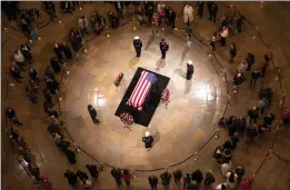  ?? Courtesy photo ?? Thousands of Americans visited the Capitol rotunda Tuesday to pay their respects to the former president of the United States, George H.W. Bush.