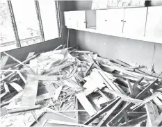  ??  ?? Day-as Barangay Hall's Records Office, which is located on the second floor, turns into a rubbish pile.