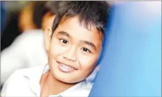  ??  ?? A student at an event marking the 18th World Day Against Child Labour at the Ministry of Labour and Vocational Training on Wednesday.